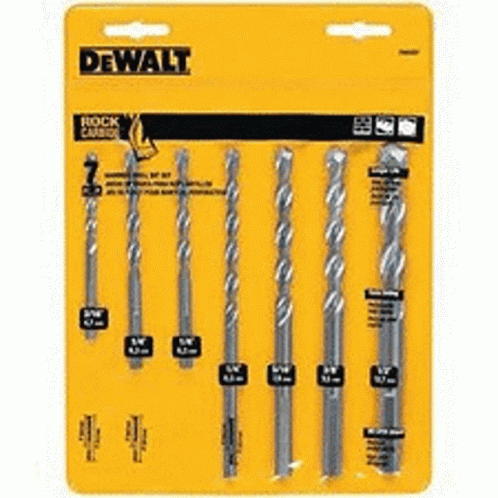 set of 6 drill bits with different types