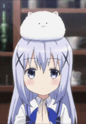 a anime character is wearing an odd hat