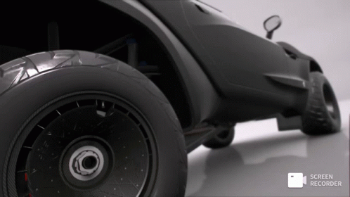 the tire and tire wheel on a black scooter
