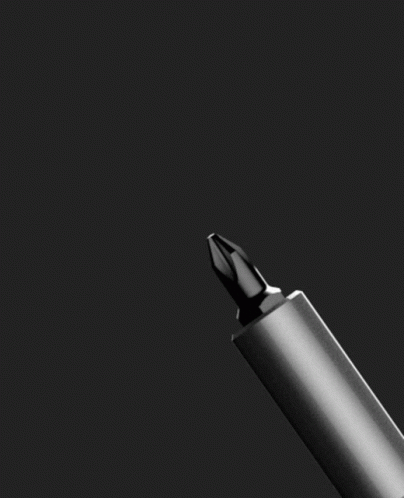 a silver pen that is laying down