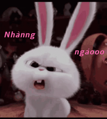 a po of a rabbit that has the words nehnng in thai