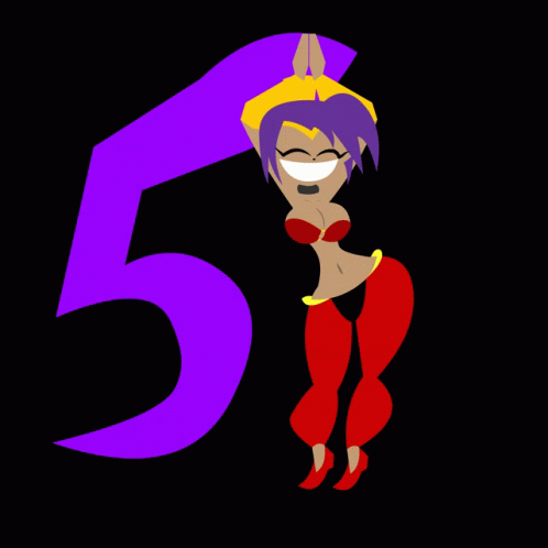 the cartoon female character is number five