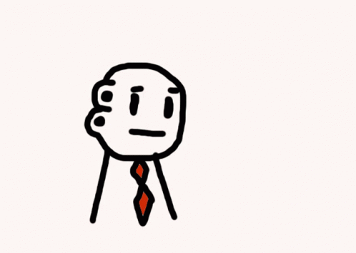 a drawing of a man with a tie on looking up