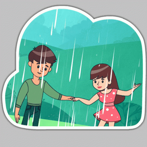 a cartoon illustration of a man and woman shaking hands