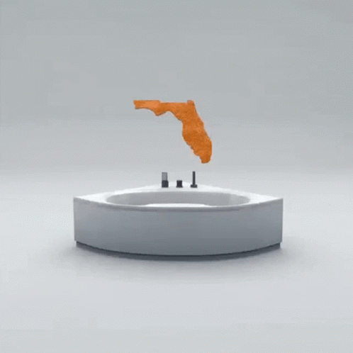 a round sink with a blue thing in the middle of it