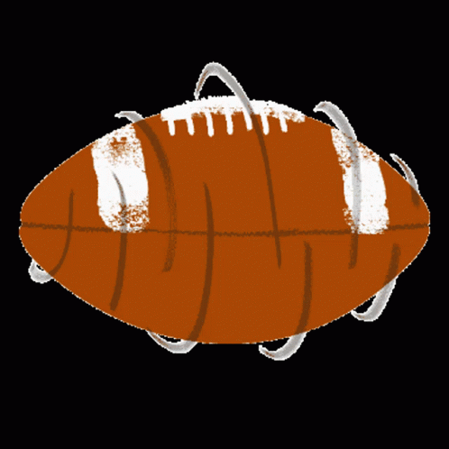 an illustration of an american football on wheels