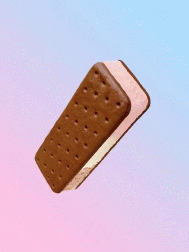 there is an ice cream sandwich on the side