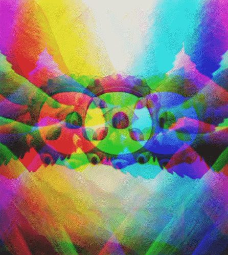 a colorful image shows circular shapes in color