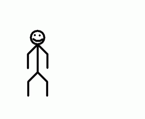 an outline drawing of a stick figure standing