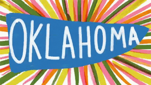 a colorful poster with the word okalhom on it