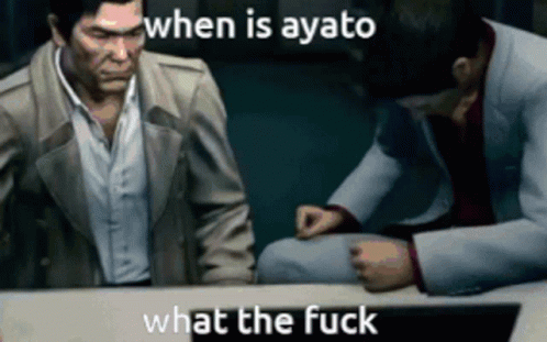 two men are sitting at a table with a caption that reads when is aayo what the f  thinks you ament