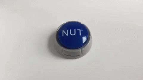 a nut on that is orange and has the words nut in it