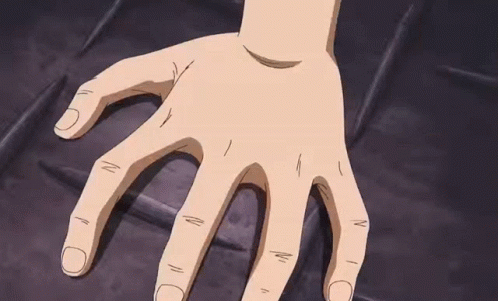 the hand of a monster is slightly outstretched