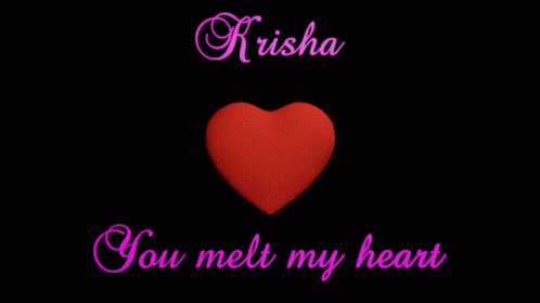 the blue heart is against a black background with pink text