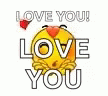 an animal that is in the text with an i love you