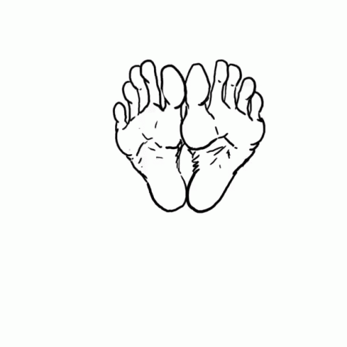 a cartoon hand and foot printable coloring page