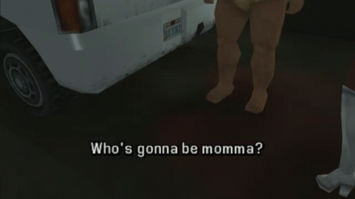 a video game with text on it that reads who's gona be momma?