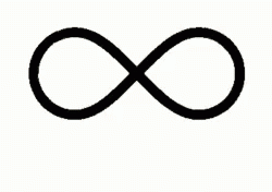 a simple infinity symbol in the white background