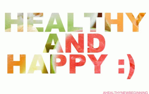 a poster with an ad that reads, healthy and happy