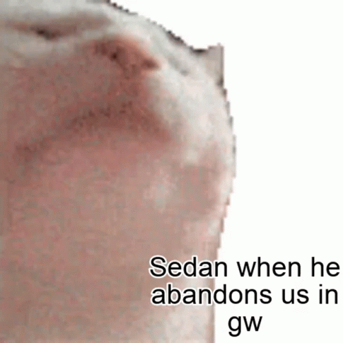 an image with the words sedant when he abandons us in the gw
