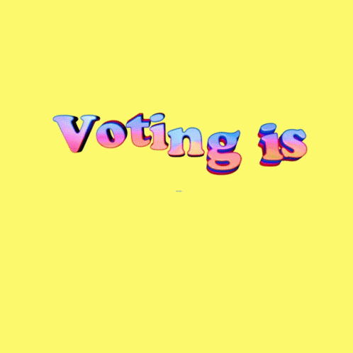an animated po of the word voting is made out of plastic letters