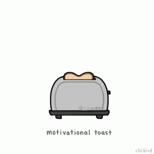 there is a toaster with the word motivation on it