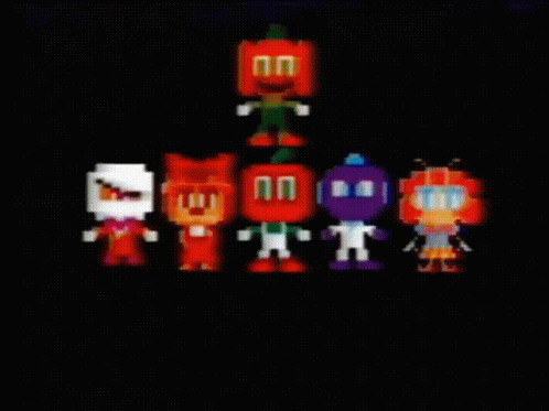 a picture of several different game characters on a screen