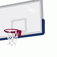 a basketball hoop with a basket in it