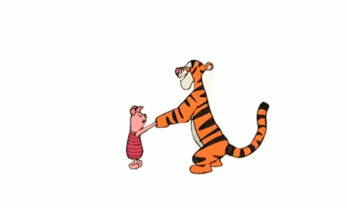 a cartoon of the tigger is holding a purple stuffed toy