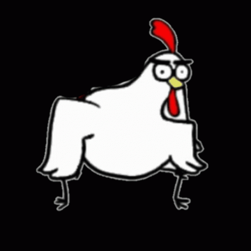 the illustration of a chicken with a hat and tie