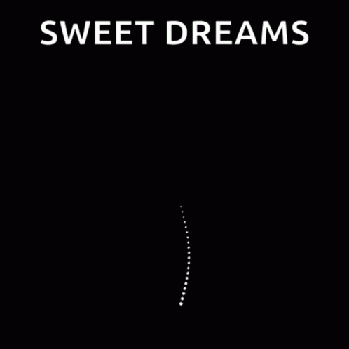 a picture that is looking like the silhouette of a person in the dark with the words sweet dreams written above it
