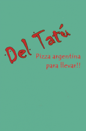 a blue text with the words del taro written on it
