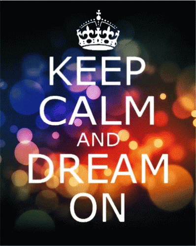 a red white and blue keep calm and dream on