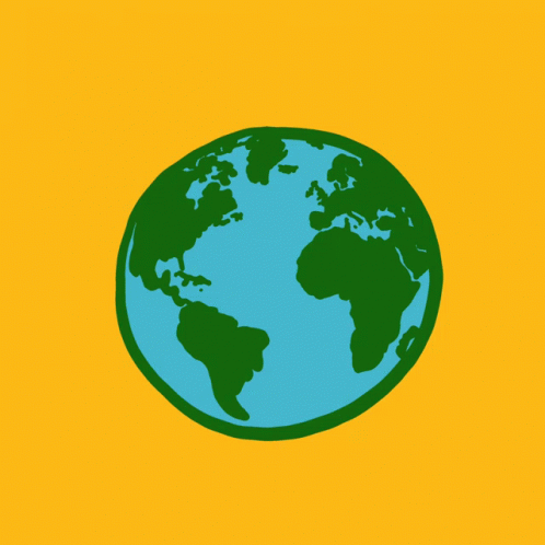 the earth with some yellow and green