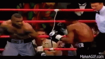 two boxers in the ring with one another