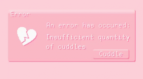 an error message appears to be a heart