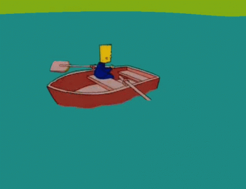 an animated image of a boat in a body of water