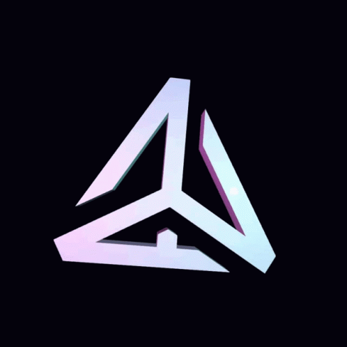 an abstract triangle shaped object against a black background