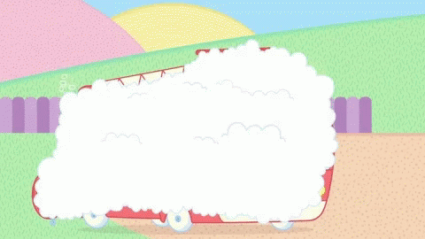 a very big fluffy white sheep in a field