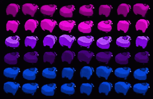 a set of animated hearts in various colors