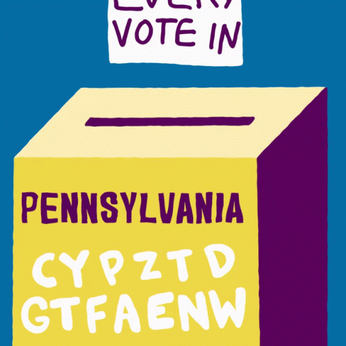 a box with a sign saying pennsylvania for the republican
