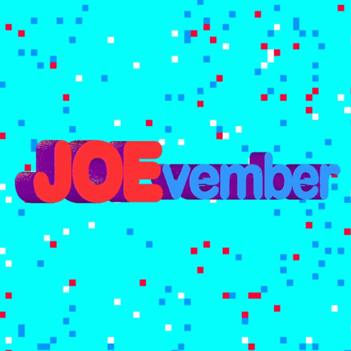 the word joe vember is displayed on a bright yellow background