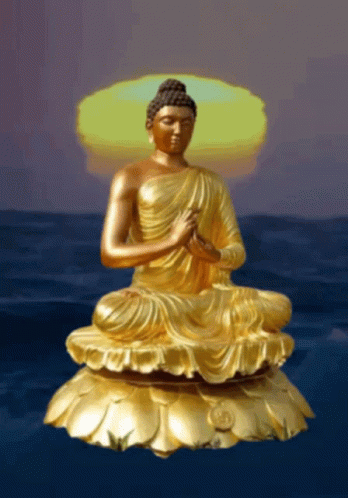 the image shows an oriental buddha statue