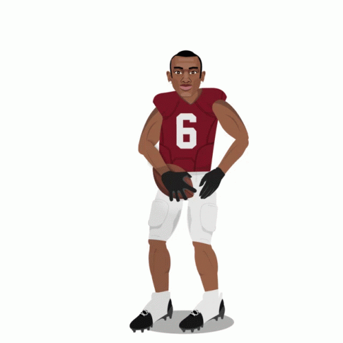 an african american football player on a white background