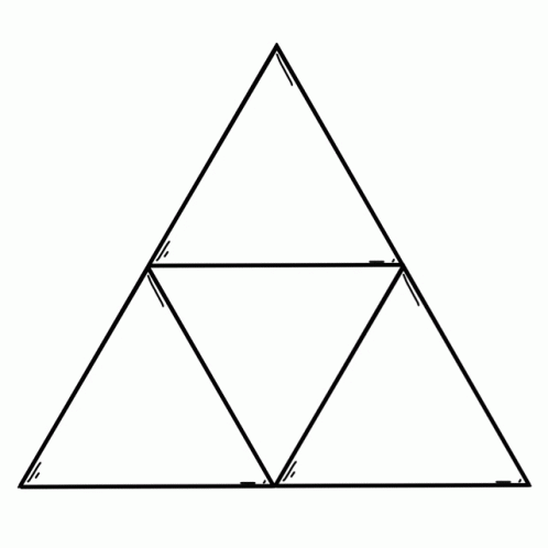 a triangle drawn in one point with no lines