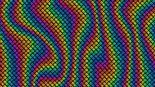 a large colorful rainbow stripe pattern in varying colors