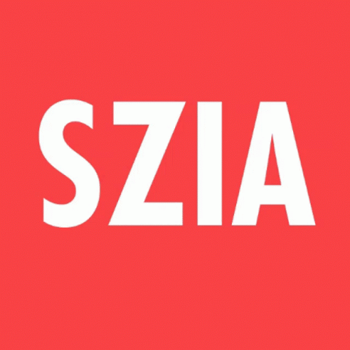 the words szia are white in color on a purple background