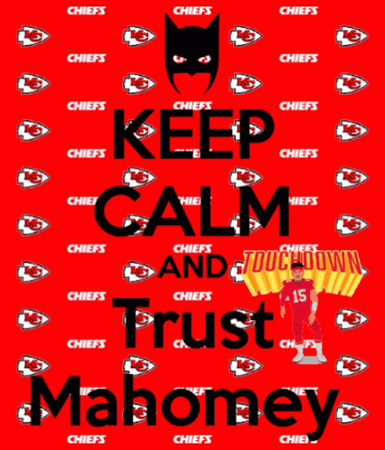 a poster with the words keep calm and trust mahone