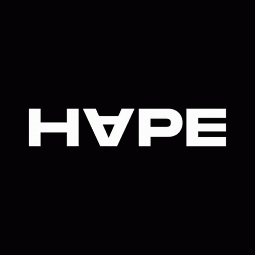 a black and white hype logo