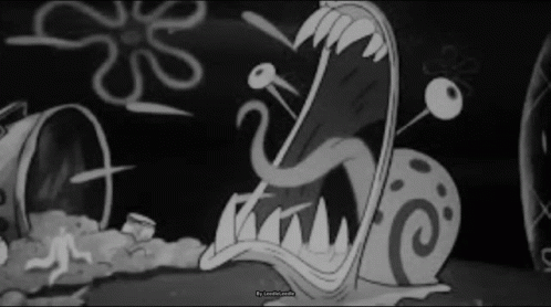 a dragon in a black and white po